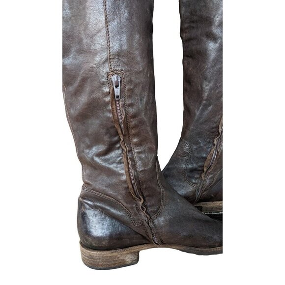 Vic Womens Distressed Leather Knee High Boots Brown Size 9 40 - Picture 7 of 10